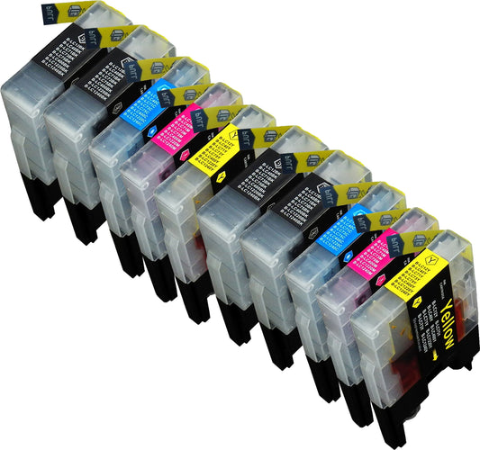 10 Pack Brother LC75 Compatible High-Yield Ink Cartridges (Replaces LC71)