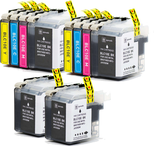 10 Pack Brother LC20E Compatible Extra High-Yield Ink Cartridges